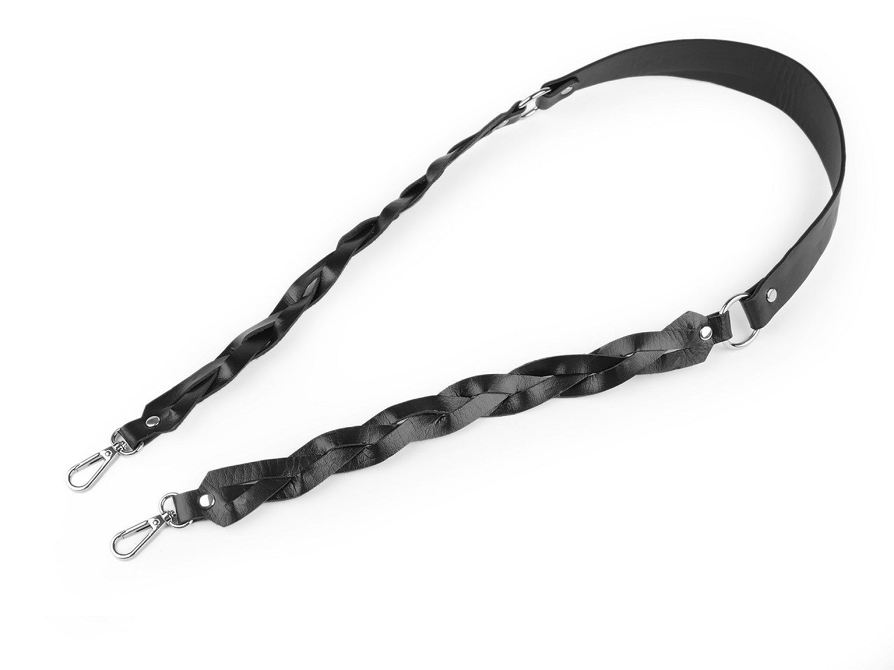 Courroie/Anse en éco-cuir avec mousquetons, pour sac à main, largeur 2,5-4 cm