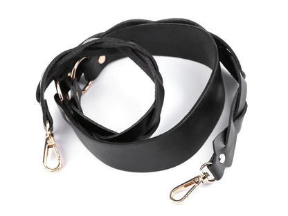 Courroie/Anse en éco-cuir avec mousquetons, pour sac à main, largeur 2,5-4 cm