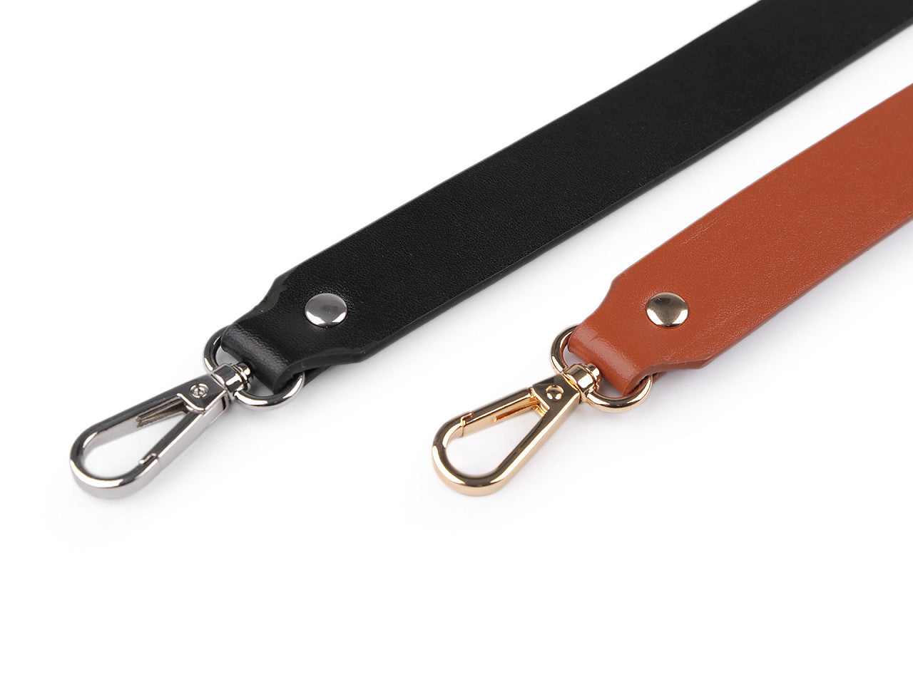 Courroie/Anse en éco-cuir avec mousquetons, pour sac à main, largeur 2,4 cm