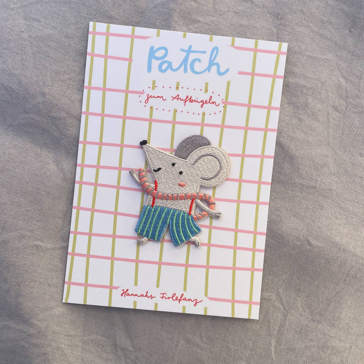 Hannahs Firlefanz - Patch de repassage souris – Écusson pour enfants + adultes