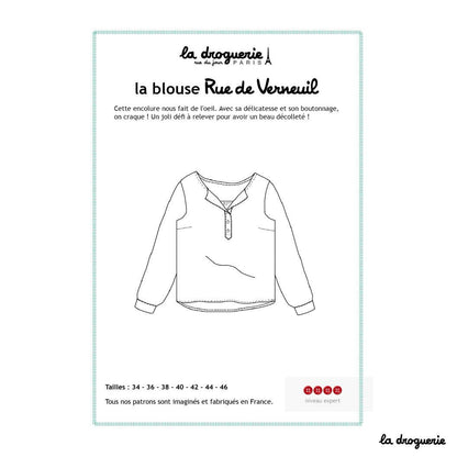 LA DROGUERIE - Patron couture de la blouse femme Rue de Verneuil