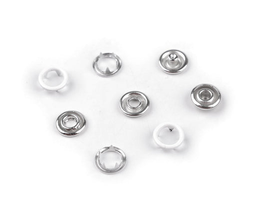 Boutons pression Roland Baby, Ø 10 mm, pour tissus fins, vernis coloré - 50set