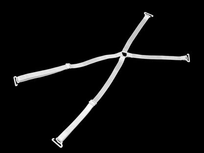 Bretelles de remplacement pour soutien-gorge, croisées avec fermoir métallique, largeur 10 mm
