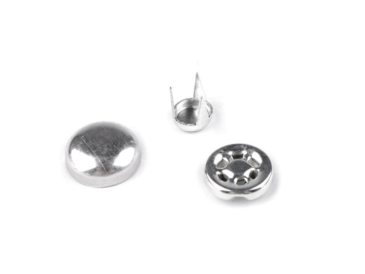 Bouton auto-couvrant métallique pour casquette de baseball, taille 15,2mm