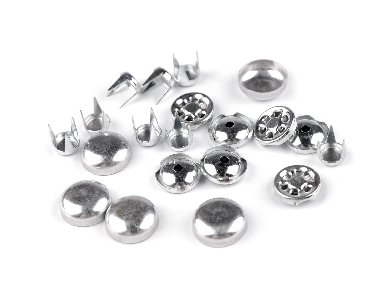 Bouton auto-couvrant métallique pour casquette de baseball, taille 15,2mm