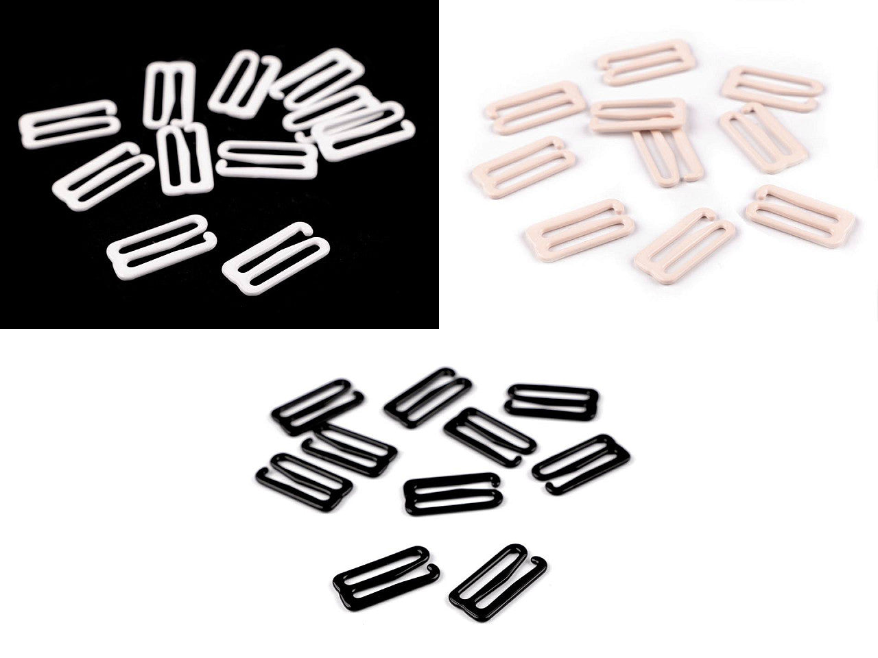 Crochet métallique pour soutien-gorge, largeur 18 mm