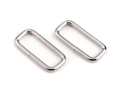 Anneau de sangle rectangulaire en métal, largeur 25 mm - 20pc