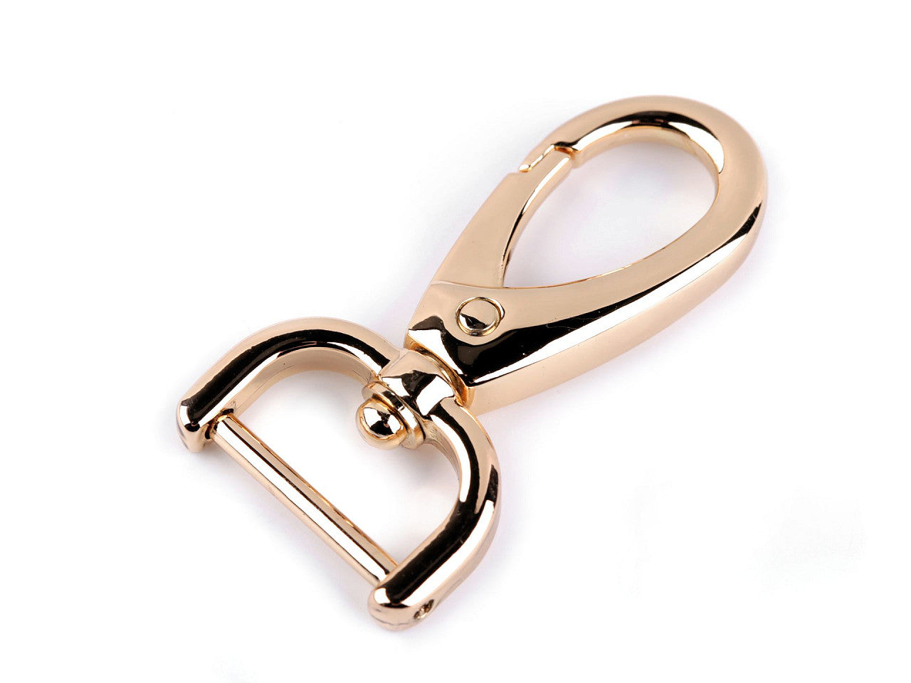 Mousqueton métallique pivotant avec fermoir amovible, 19 mm