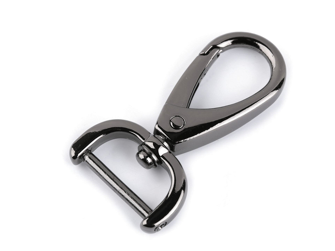 Mousqueton métallique pivotant avec fermoir amovible, 19 mm