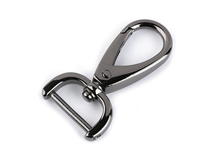 Mousqueton métallique pivotant avec fermoir amovible, 19 mm