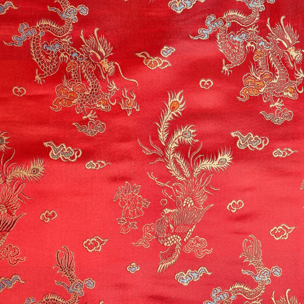 Tissu brocart motif dragon
