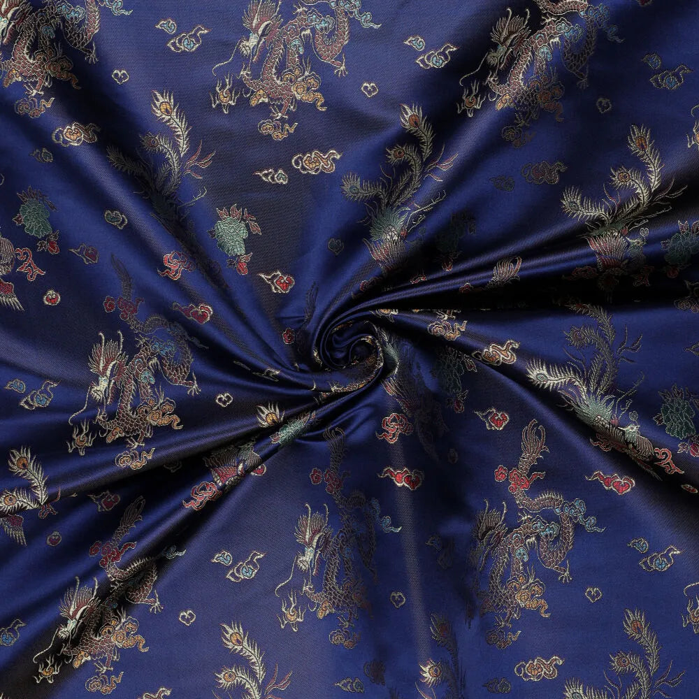 Tissu brocart motif dragon