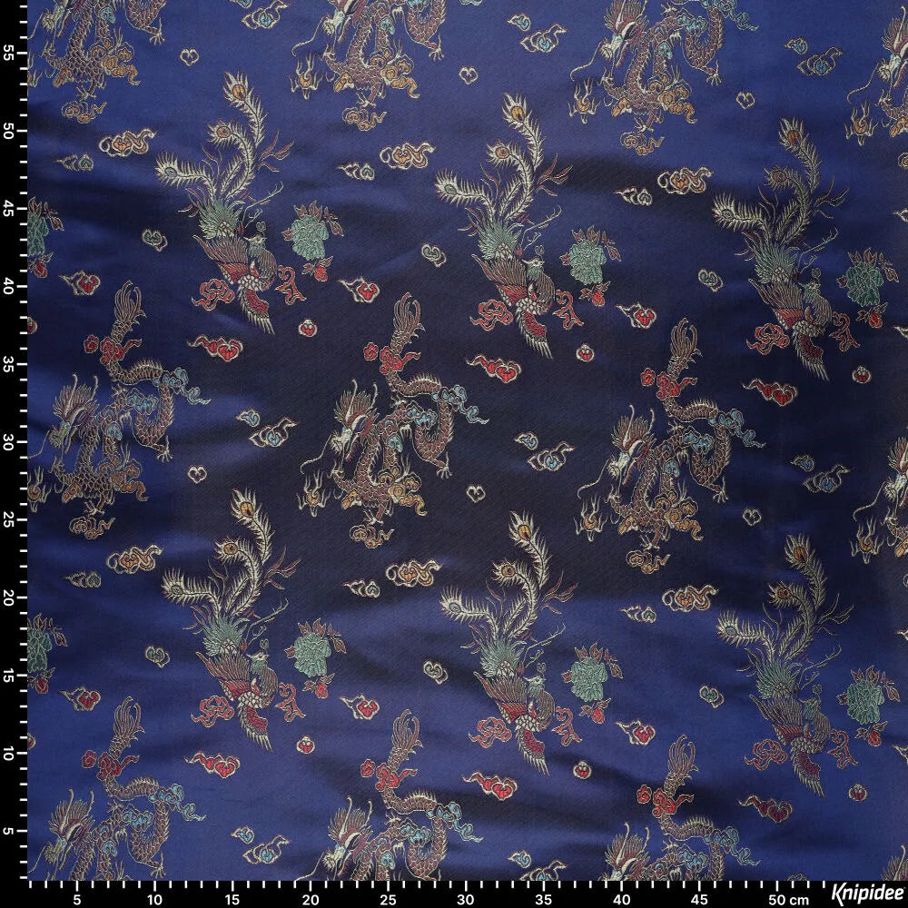 Tissu brocart motif dragon