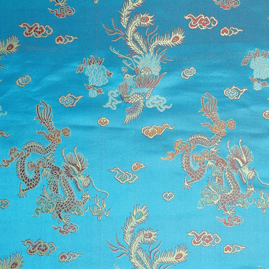 Tissu brocart motif dragon