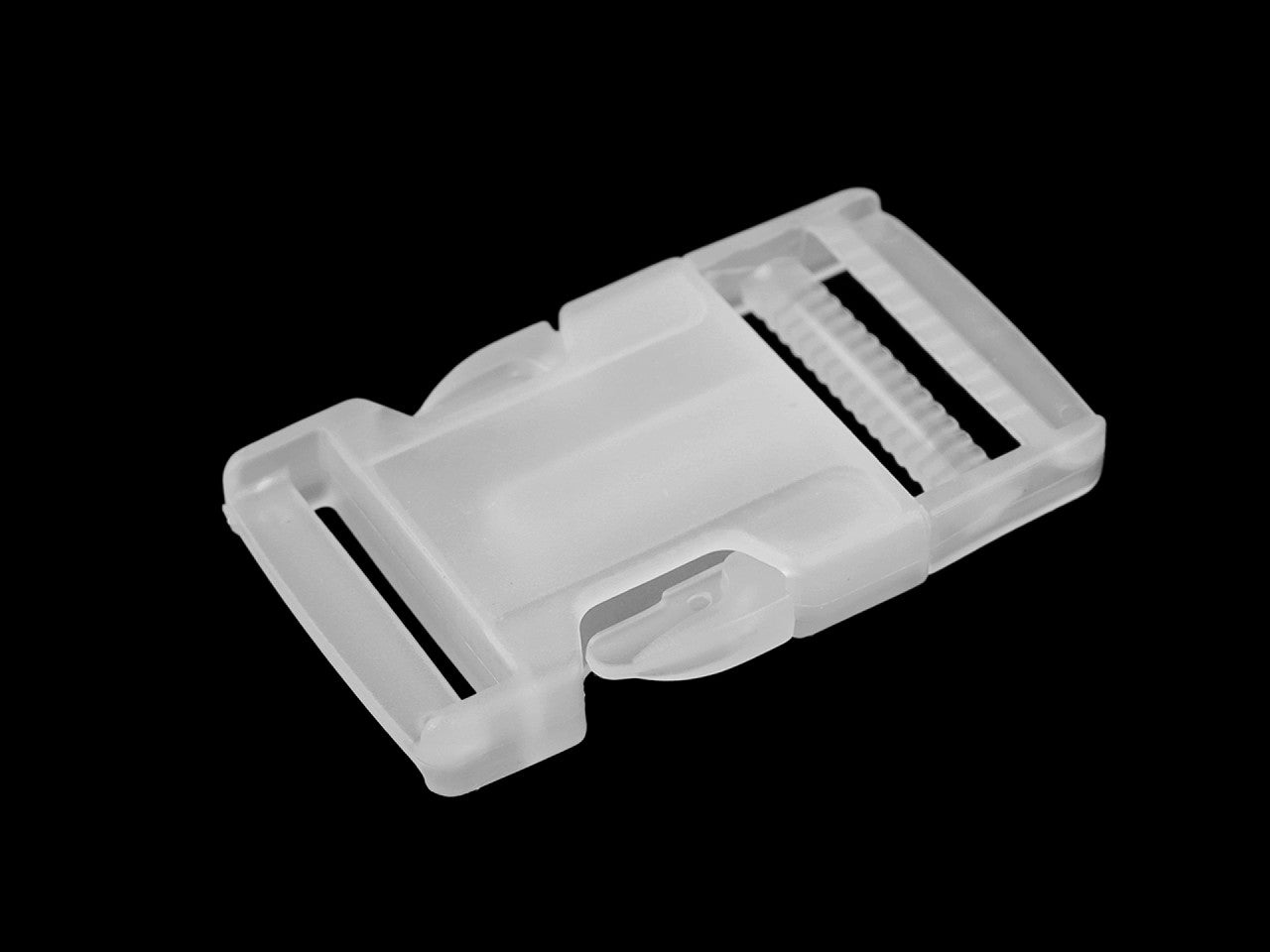 Boucle à déclenchement latéral en plastique avec réglage de sangle, largeur 25 mm, 32 mm