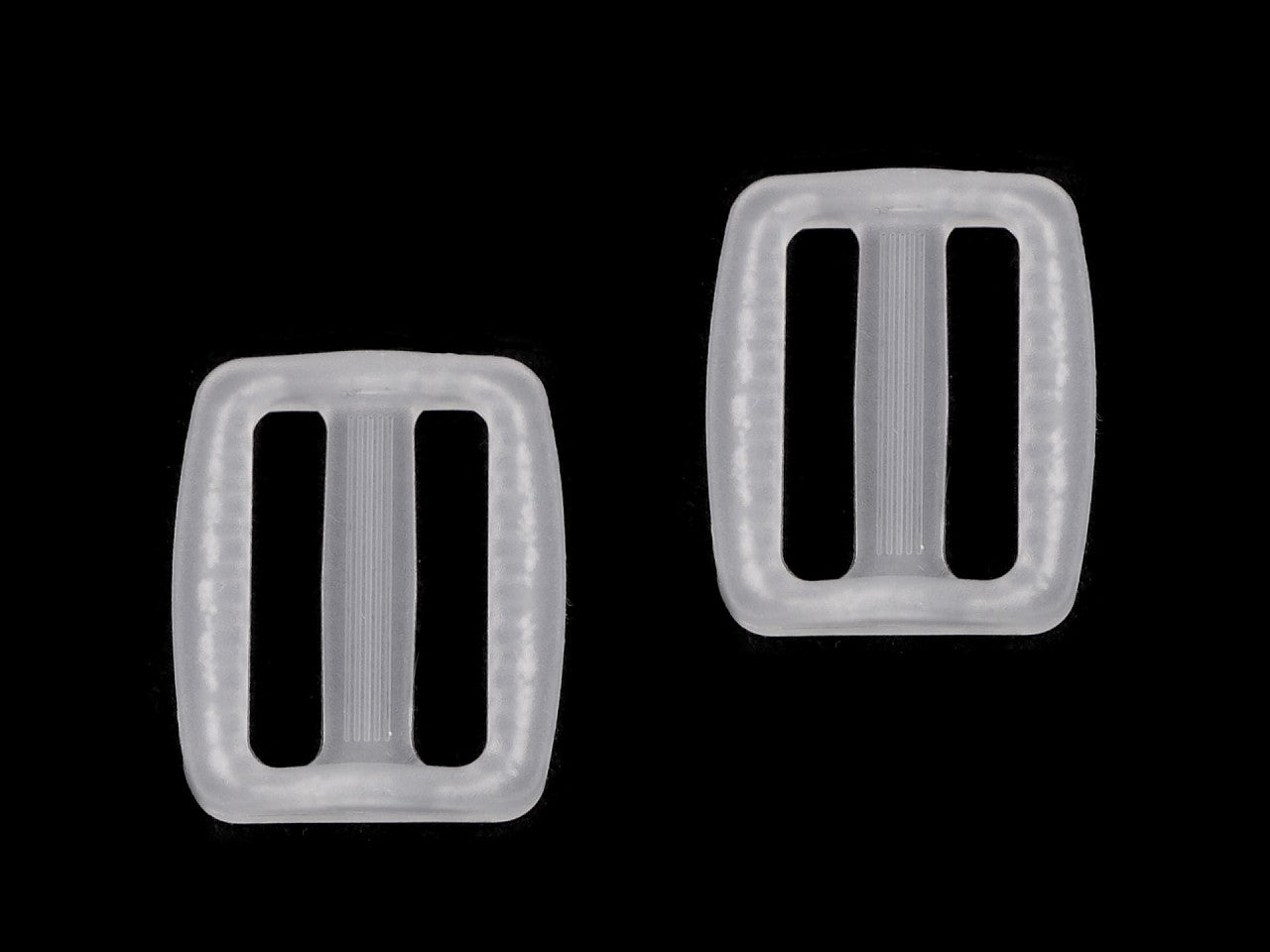Ajusteur de glissière en plastique Tri-Glide, largeur 25 mm, 32 mm, transparent - 10pc