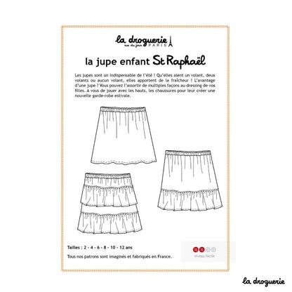 LA DROGUERIE - Patron couture de la jupe enfant St Raphaël