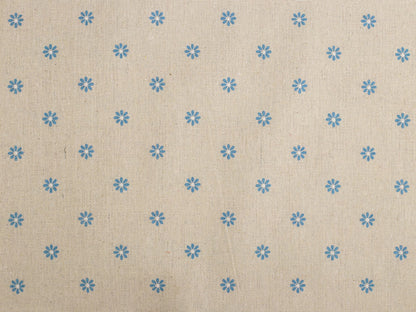 Toile en coton Fleurs imitation lin, épaisse