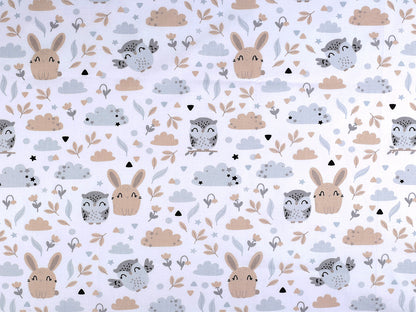 Tissu/Toile en coton, Animaux de la forêt