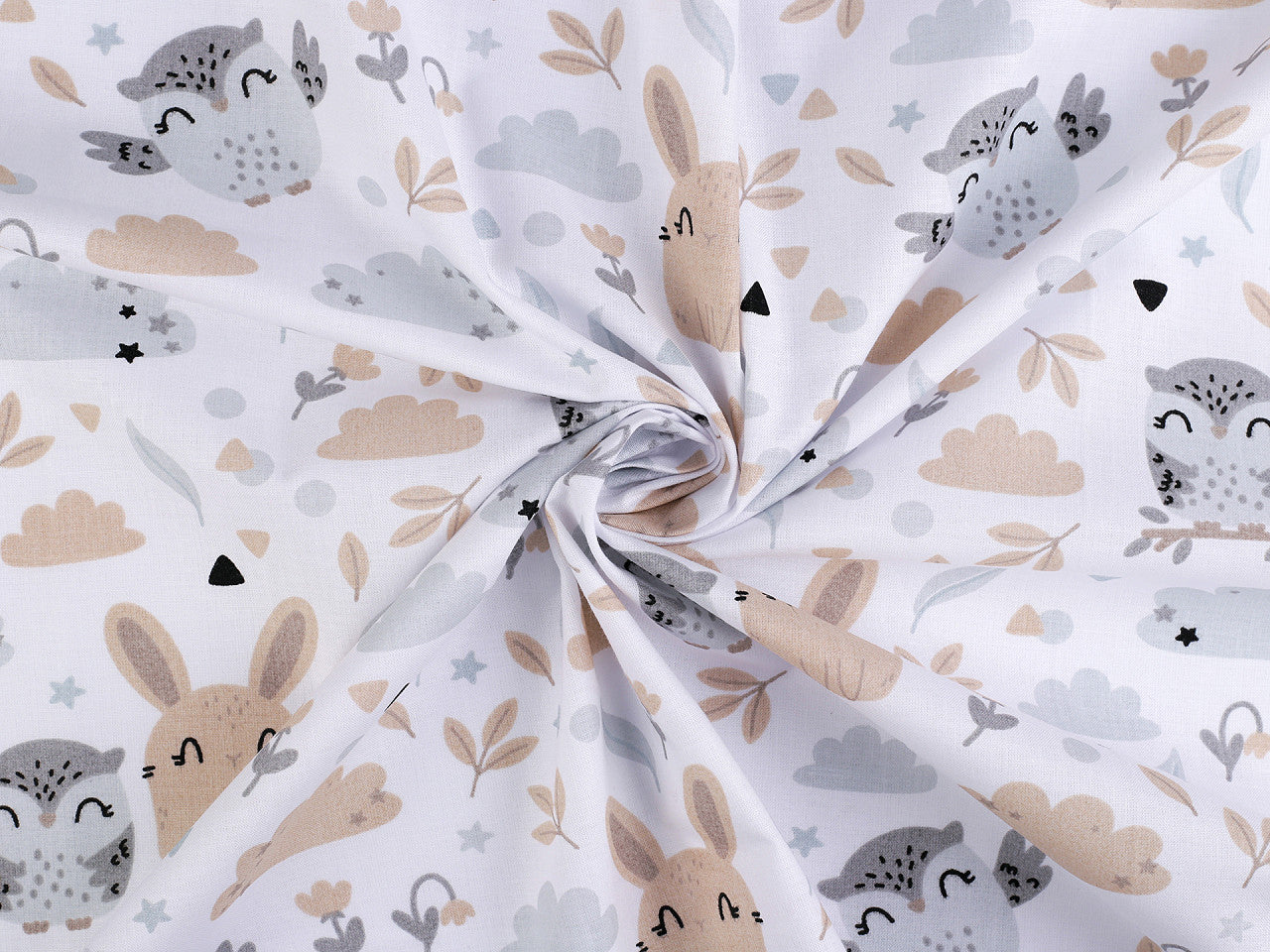 Tissu/Toile en coton, Animaux de la forêt