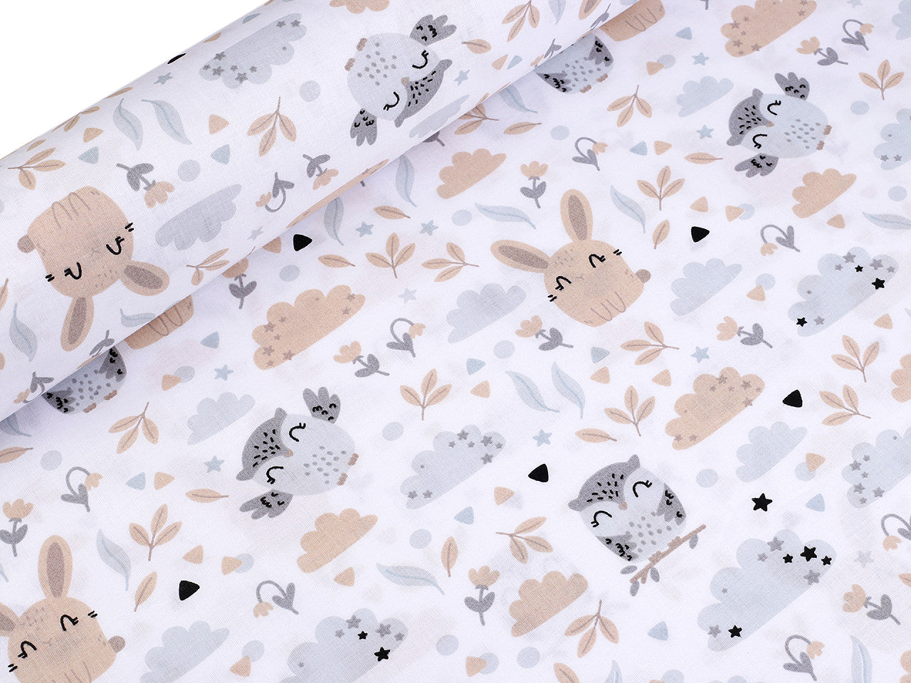 Tissu/Toile en coton, Animaux de la forêt