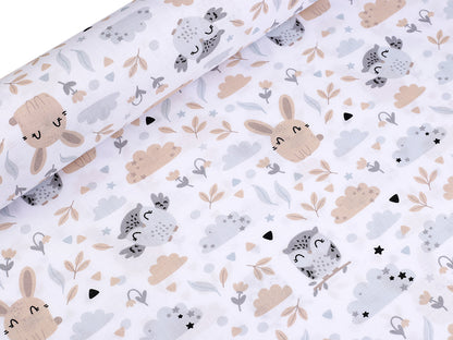 Tissu/Toile en coton, Animaux de la forêt