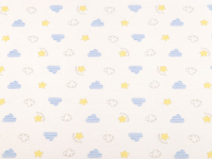 Tricot de coton, Nuages, largeur 200 cm
