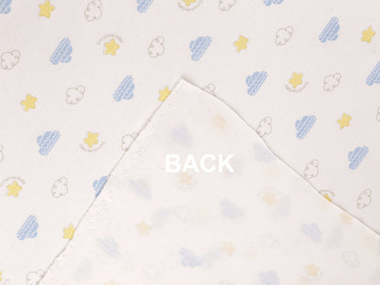 Tricot de coton, Nuages, largeur 200 cm