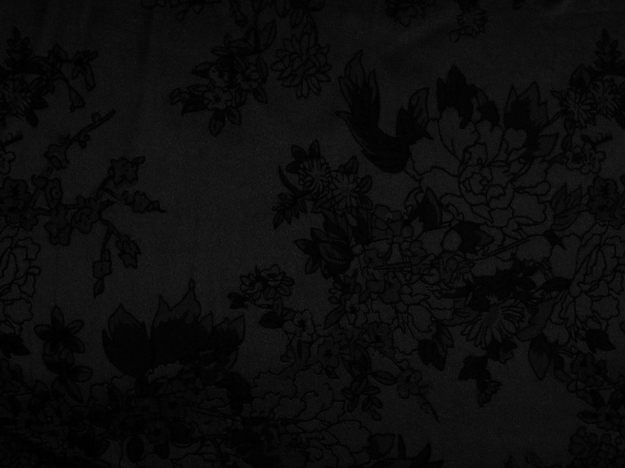Satin à motifs floraux, imitation soie