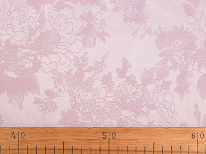 Satin à motifs floraux, imitation soie