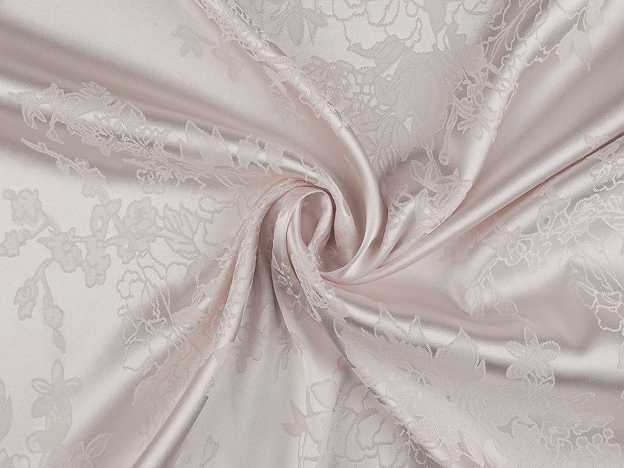 Satin à motifs floraux, imitation soie