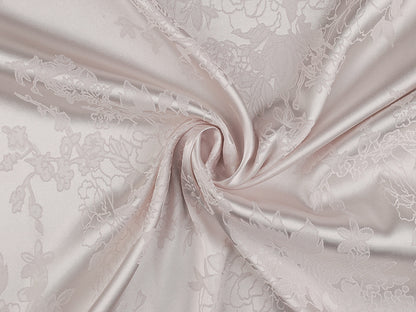 Satin à motifs floraux, imitation soie