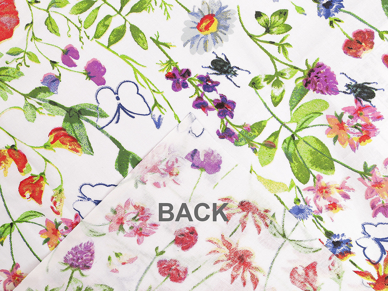 Tissu/Toile en coton, Fleurs des champs, largeur 220 cm - 1m