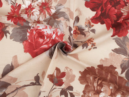 Tissu/Toile en coton, Fleurs, roses, largeur 220 cm - 1m