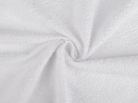Tissu éponge blanc à membrane imperméable – Laize 215 cm