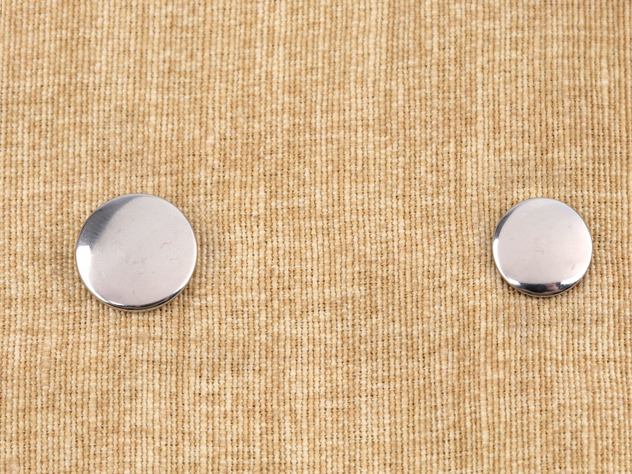 Boutons pression métalliques double face en acier inoxydable, Ø 15 mm, pour tissus épais - 50set