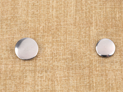 Boutons pression métalliques double face en acier inoxydable, Ø 15 mm, pour tissus épais - 50set