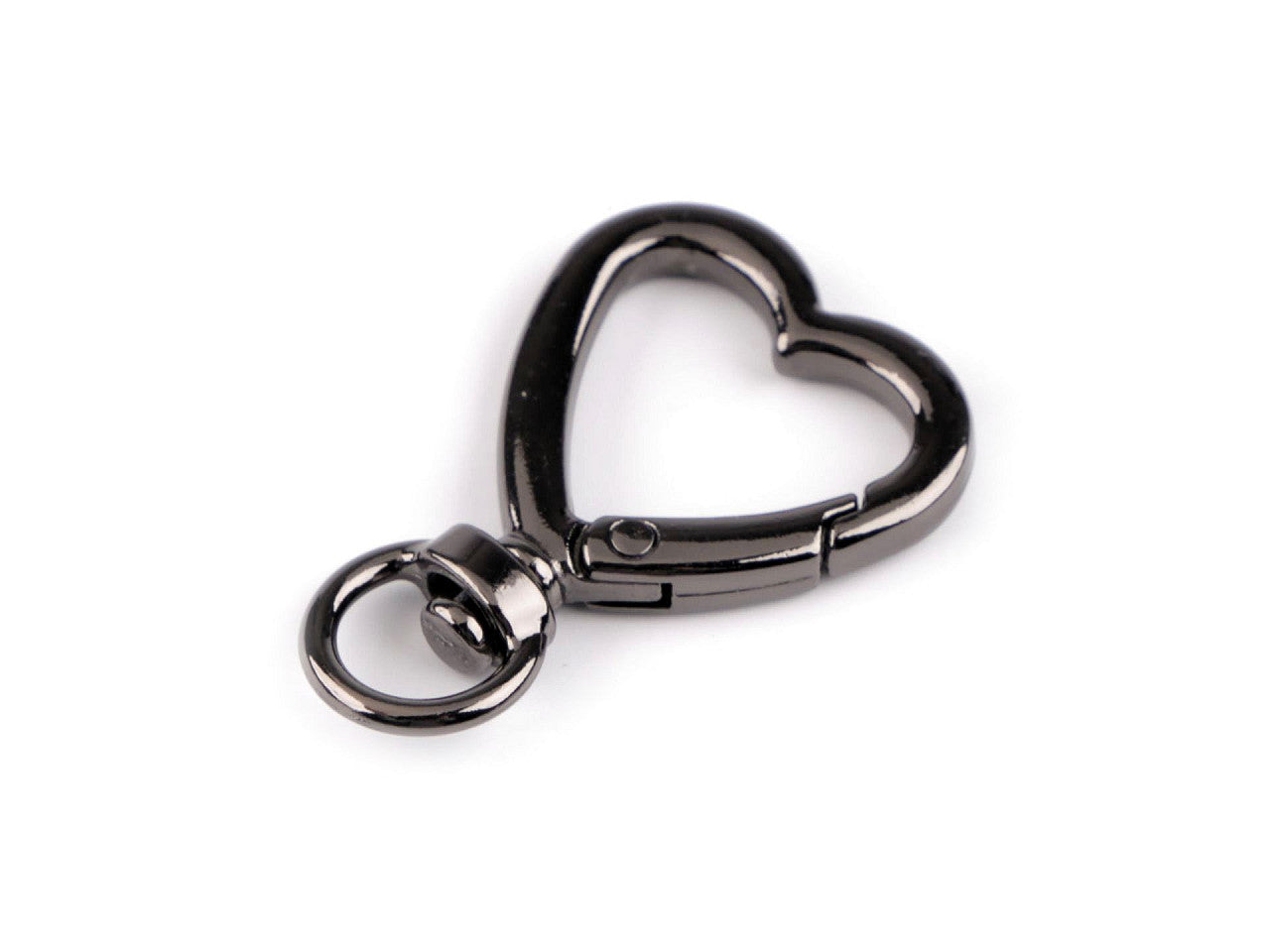 Mousqueton/Crochet métallique pivotant, Cœur pour sangle de 10 mm