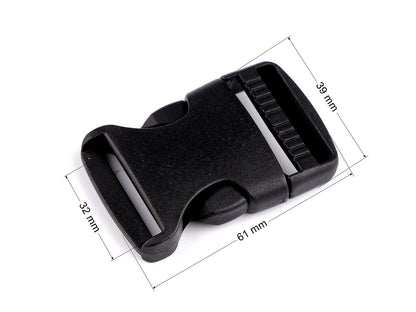 Boucle à déclenchement latéral pour sangle, largeur 32 mm