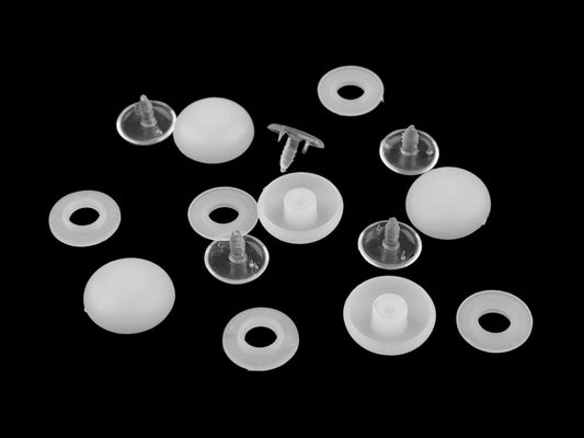 Bouton auto-couvrant en plastique pour casquette, taille 16,5mm