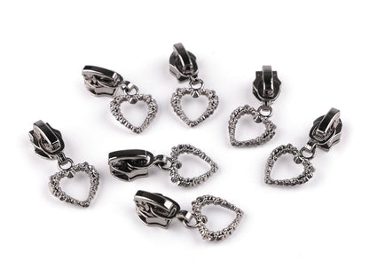 Curseur pour FAG  en nylon, N<sup>o</sup> 7, Cœur - 20pc