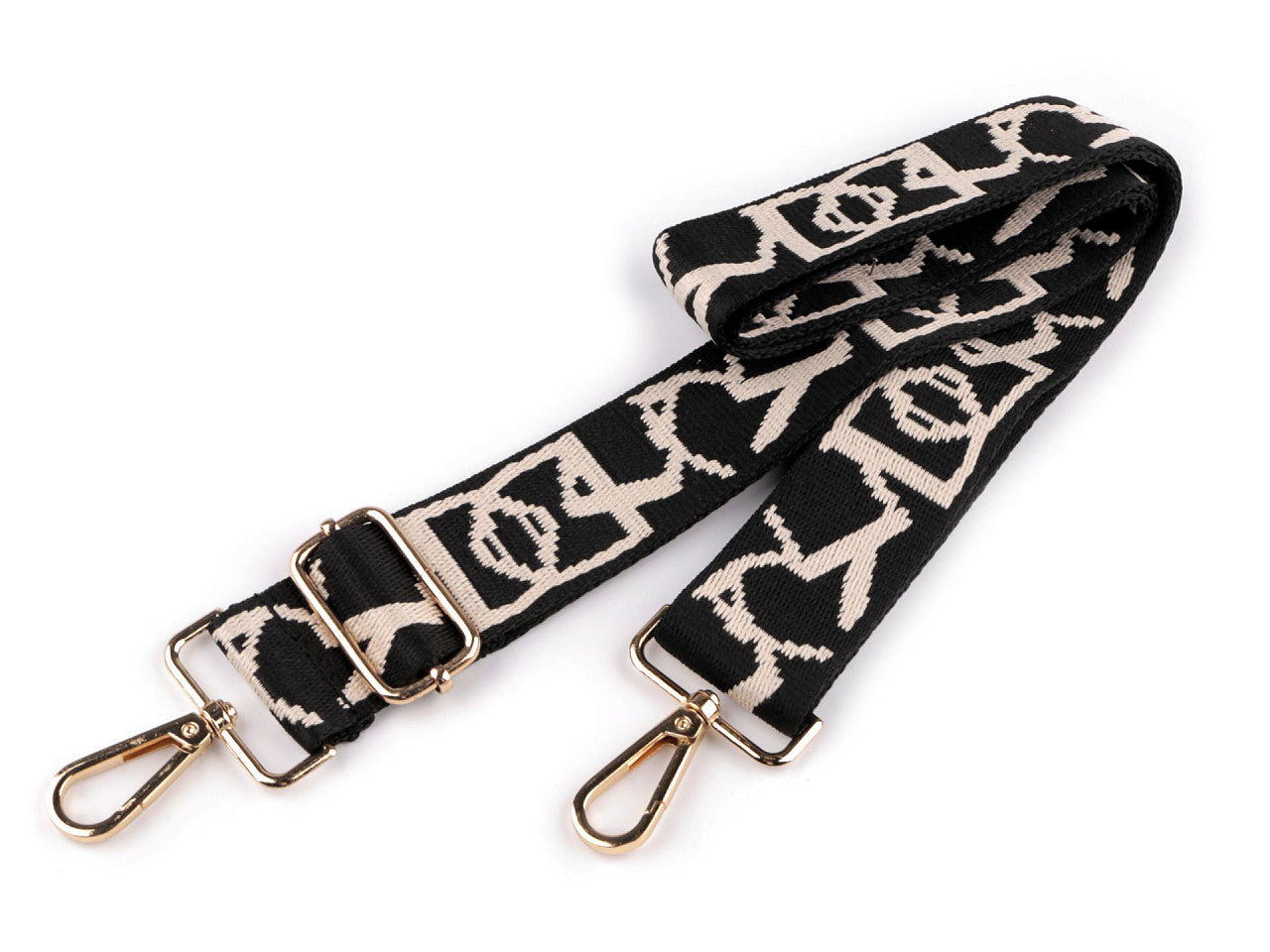 Sangle pour sac à main avec mousquetons, largeur 3,8 cm