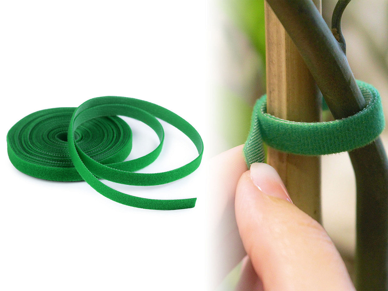 Bande Velcro double face, largeur 10 mm, pour la maison et le jardin - 5m