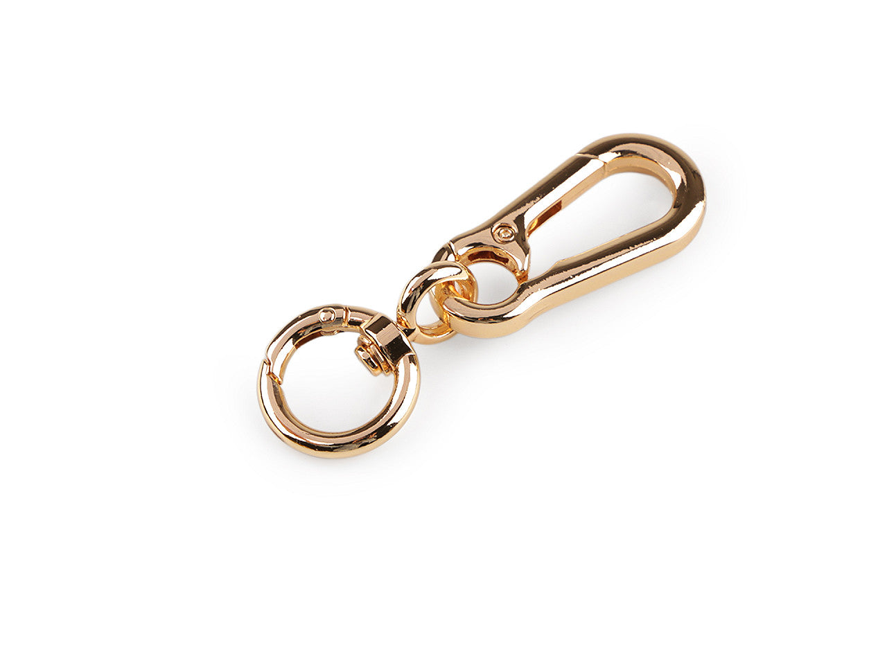 Mousqueton métallique pivotant avec œillet rond, pour sangles de 17 mm
