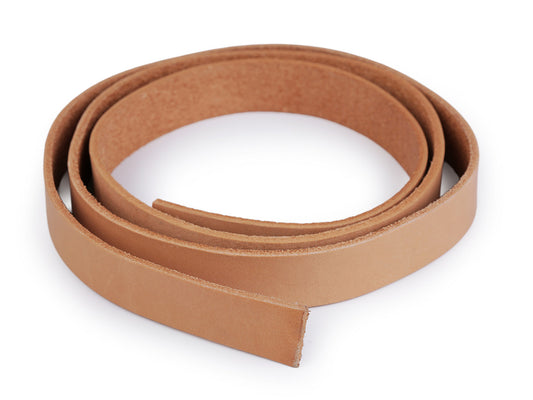 Sangle/Anse de sac en cuir - produit brut, largeur 20 mm