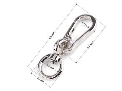 Mousqueton métallique pour sangle de 13 mm