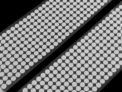 Pastilles de bande Velcro autocollantes, Ø 10 ; 15 mm, en rouleaux - 1m