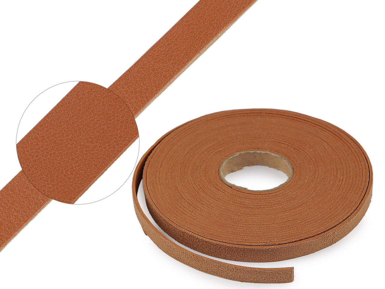 Anses de sac en éco-cuir, largeur 10 mm - produit brut