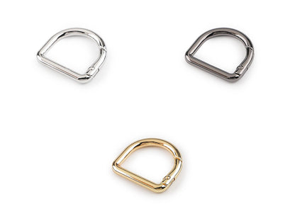 Demi-anneau pour mousqueton, adapté pour 22 mm - 10pc