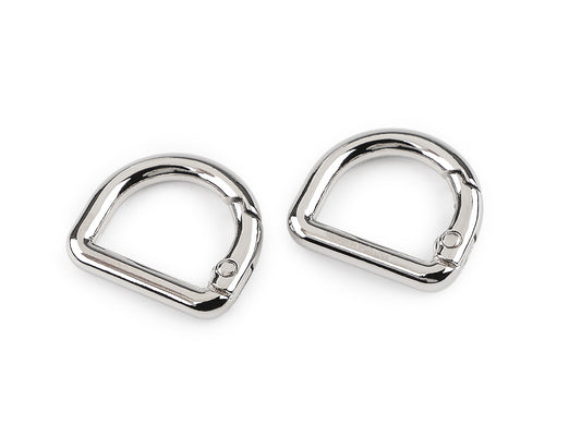 Anneau en D pour mousqueton, adapté pour 16 mm - 2pc